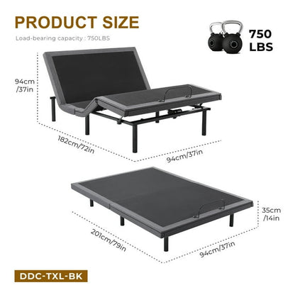 Twin XL Adjustable Electric Bed Frame