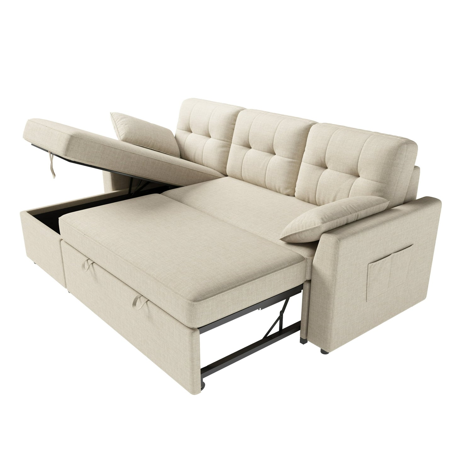 Reversible Sectional Sofa Bed with Storage