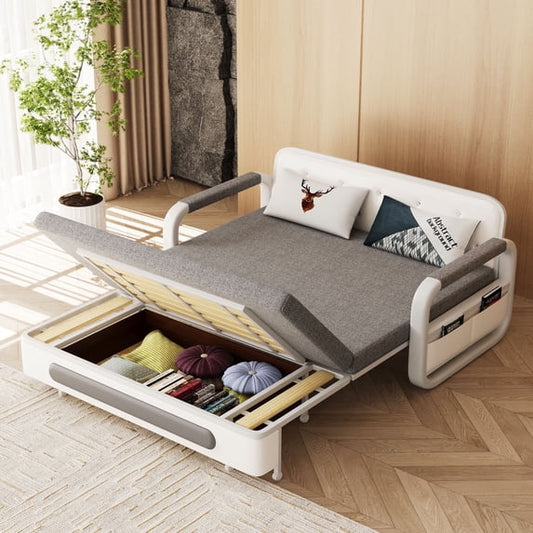 Light Gray 3-in-1 Pull-Out Sofa Bed