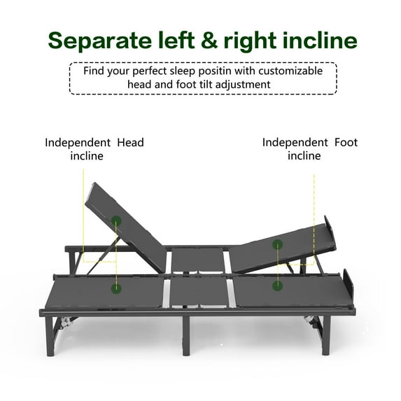 Adjustable Queen Bed Frame with Remote Control