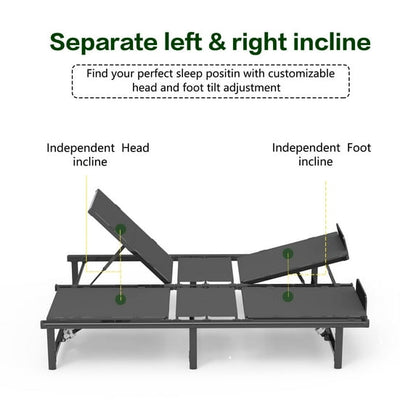 Adjustable Queen Bed Frame with Remote Control