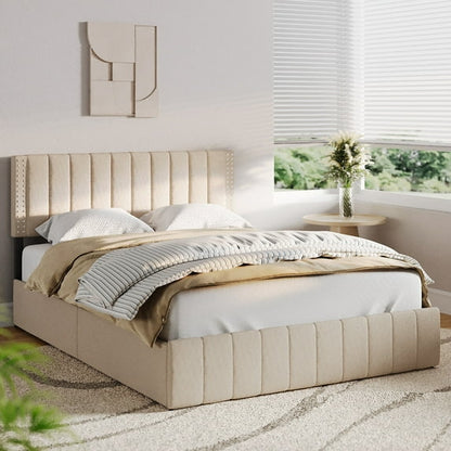 Full Bed Frame with Storage Drawers