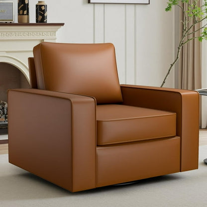 Green Swivel Accent Lounge Chair
