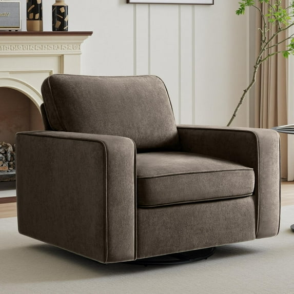 Green Swivel Accent Lounge Chair