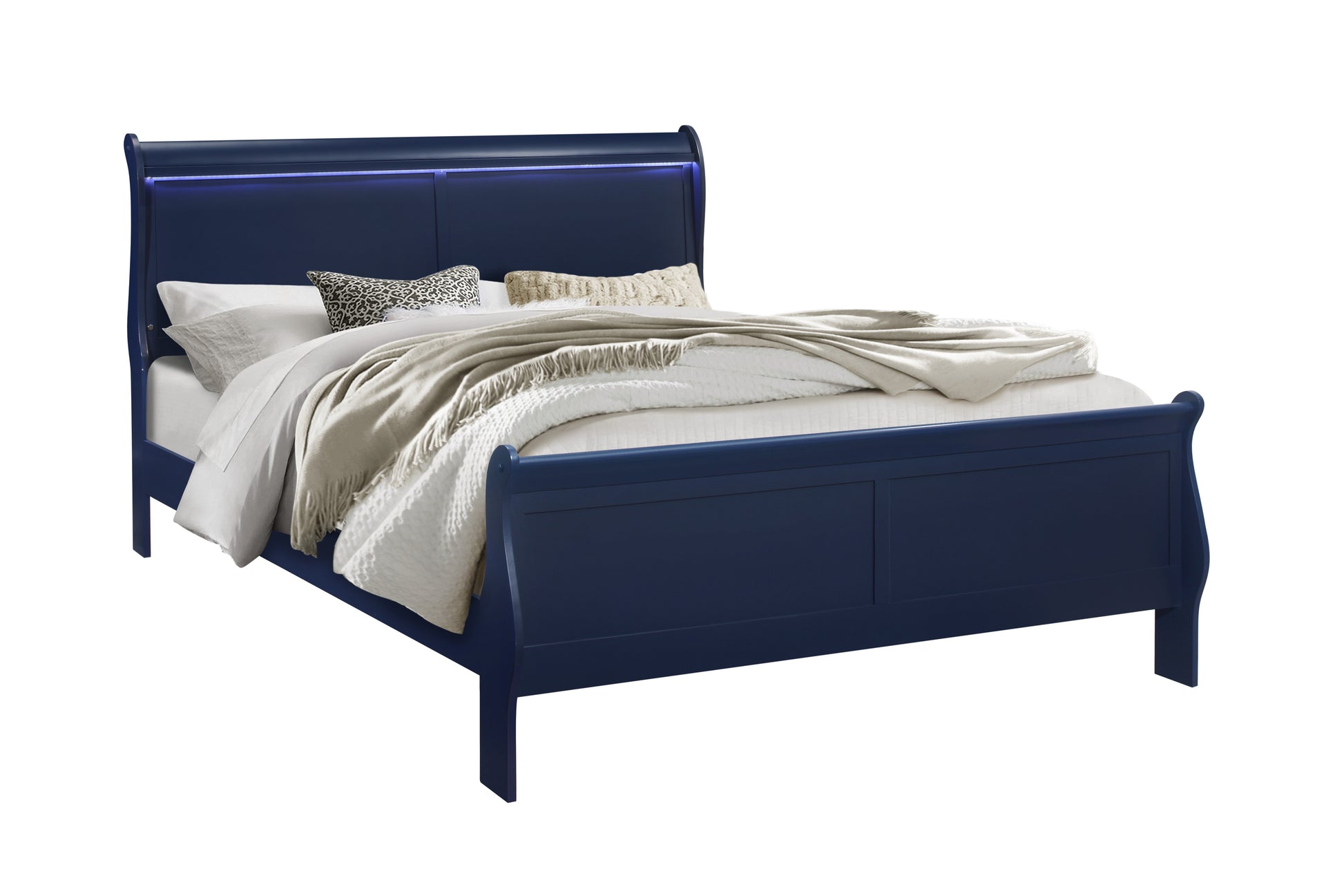 Charlie Blue King Bed 2