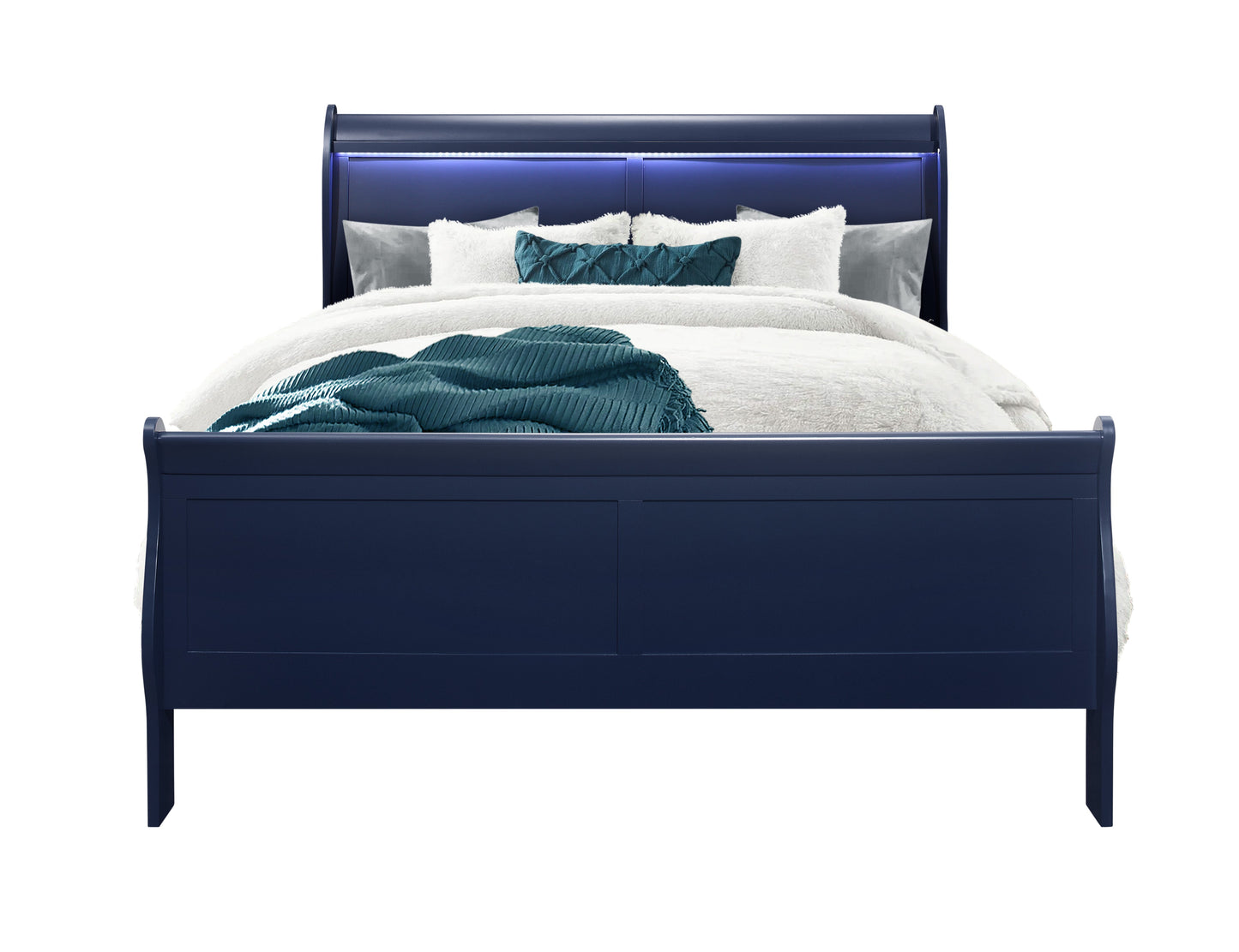 Charlie Blue Queen Bed 1
