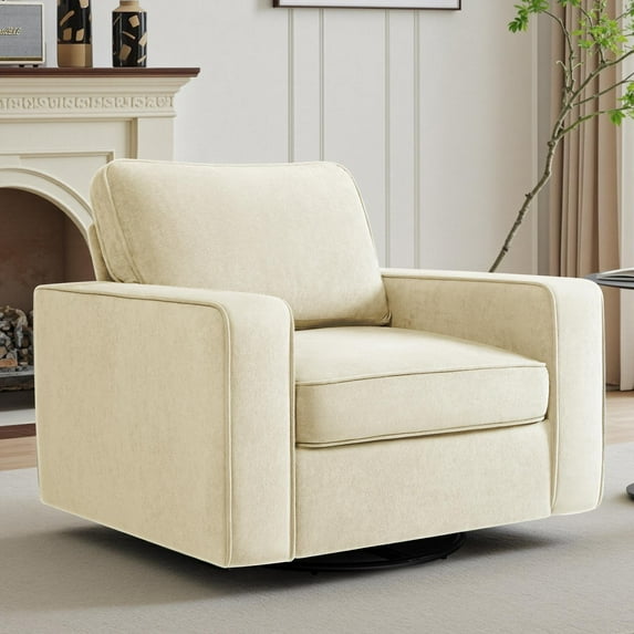 Green Swivel Accent Lounge Chair