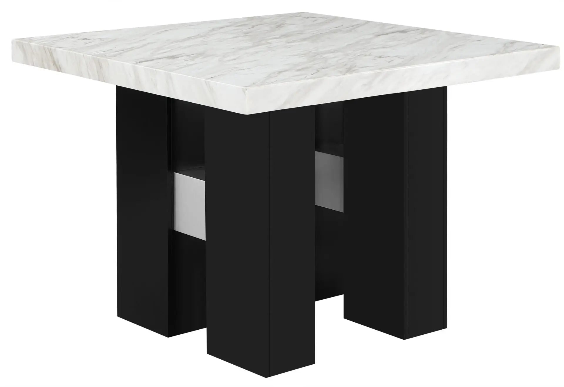 D04 White Bar Table angle
