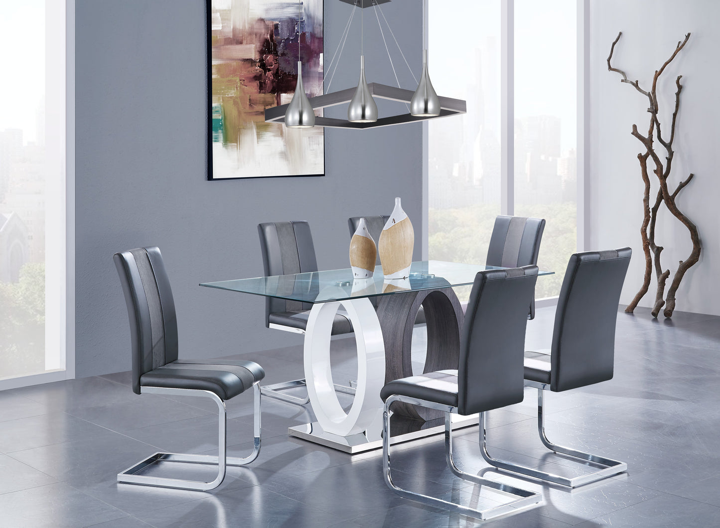 D1628DT + D915DC GRY (RSC w 6 Chairs)