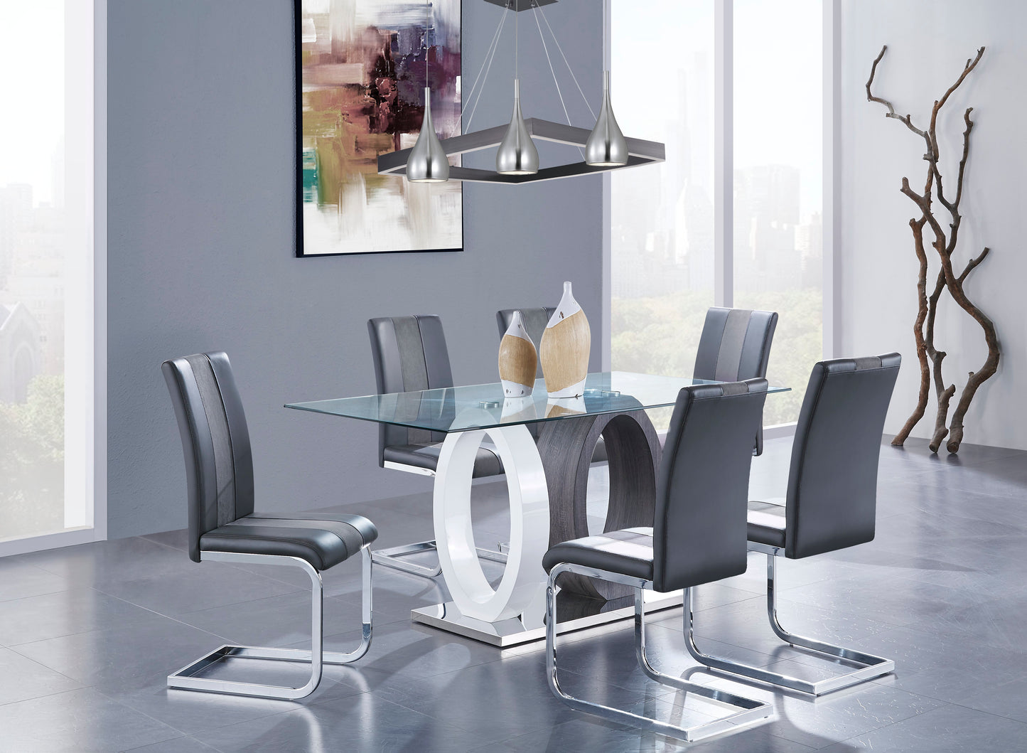 D1628DT + D915DC GRY (RSC w 6 Chairs)