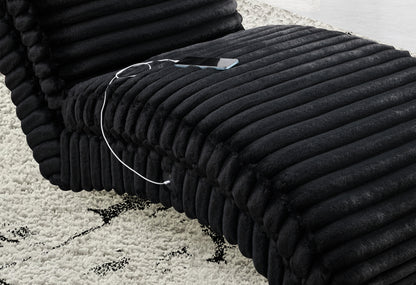 DOMINIC-BLACK-CHAISE WITH LED-DETAILS