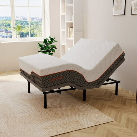 Queen Hybrid Mattress With Adjustable Bed Frame