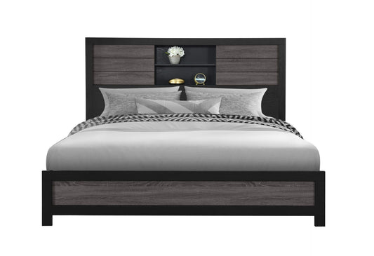 Lisbon-Grey-Black-Bookcase-KB-Front