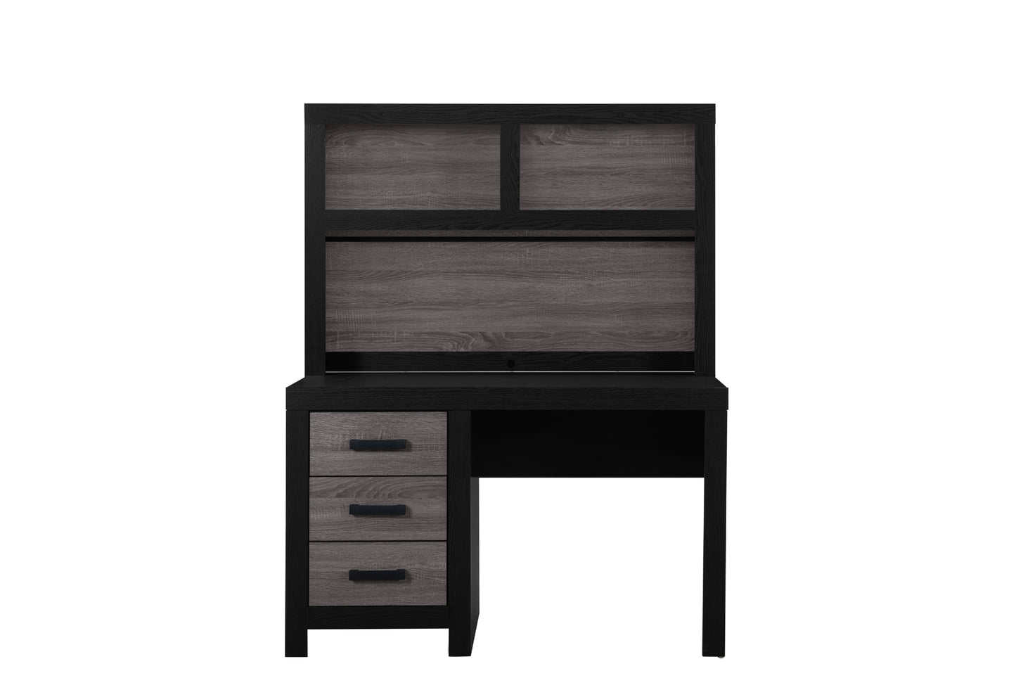 Lisbon Grey Black desk+hutch