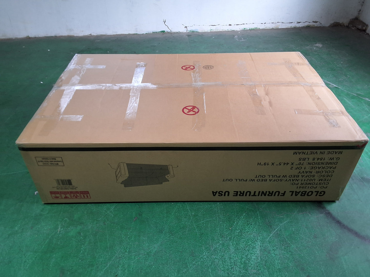 U0211-NAVY-SOFA BED W PULL OUT (3)