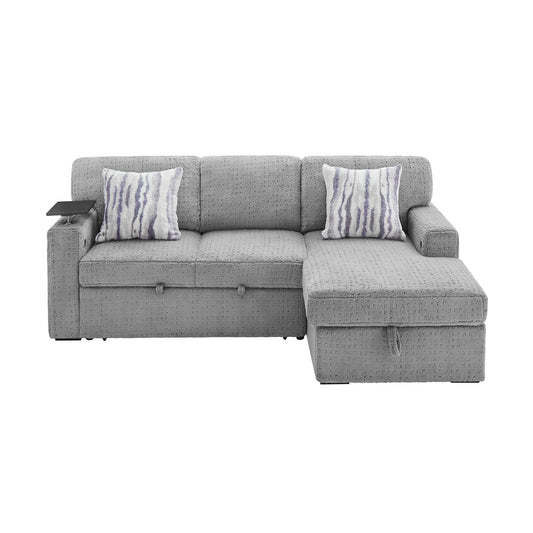 U0214-GREY-SOFA BED-1