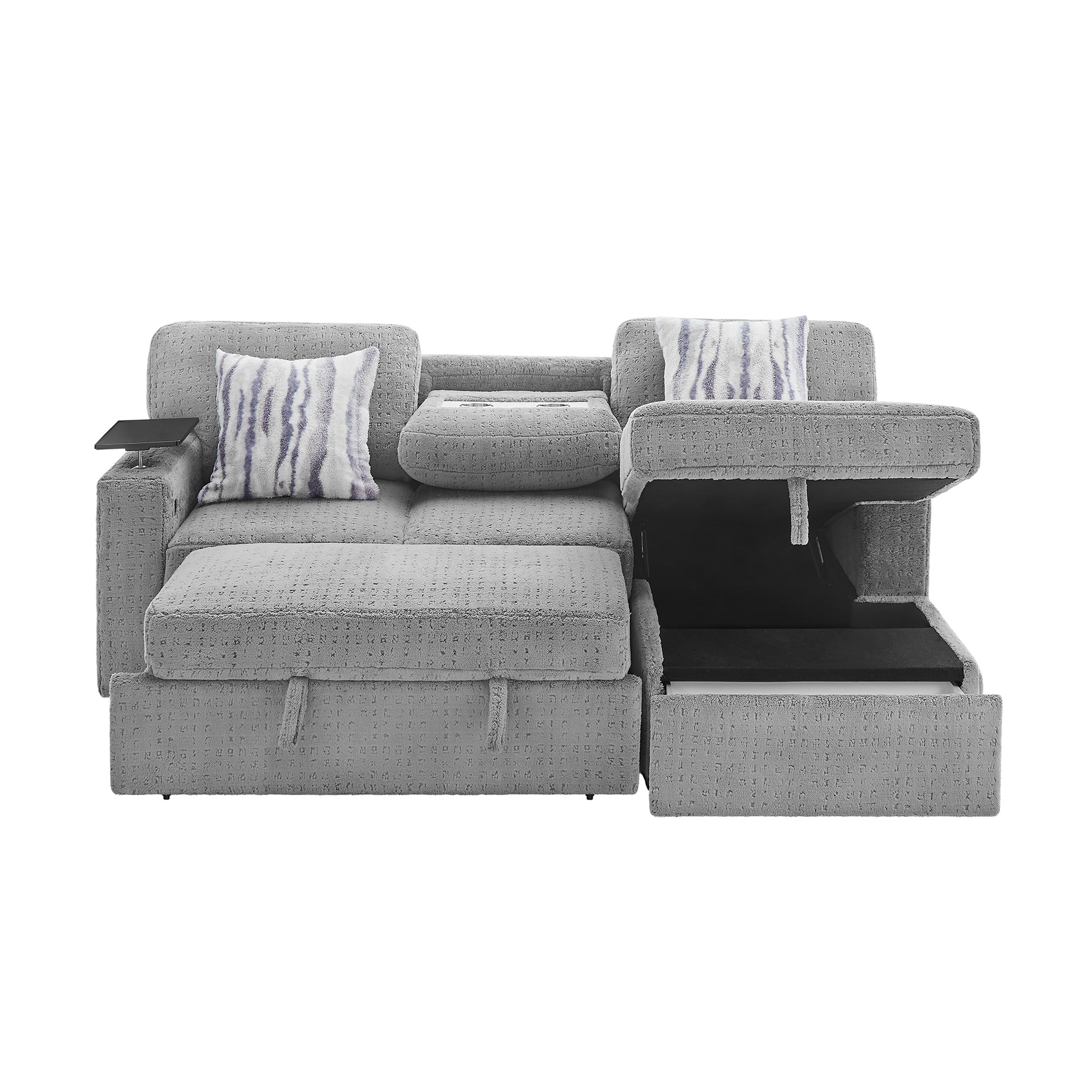 U0214-GREY-SOFA BED-2