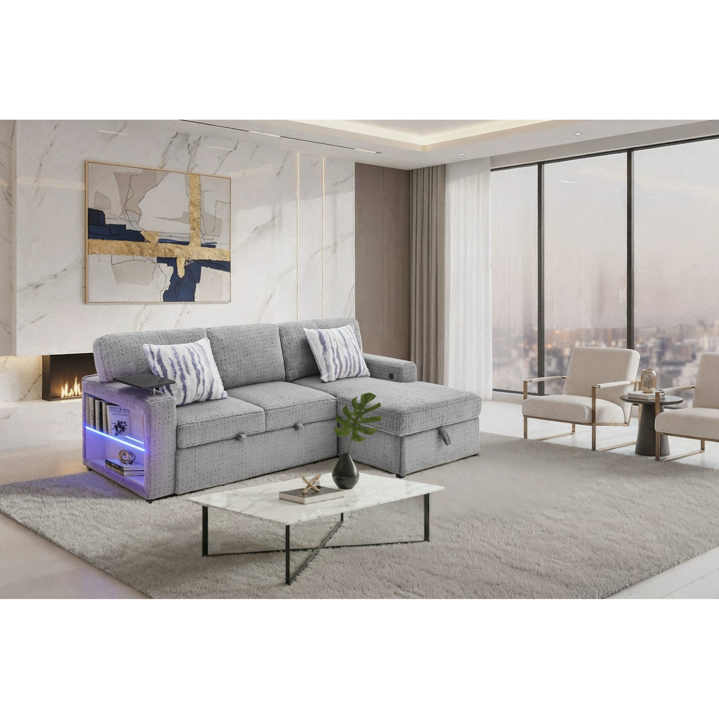 U0214-GREY-SOFA BED-RSC 1