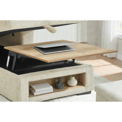 U0222-IVORY-SOFA BED-DETAIL LIFT TABLE RSC