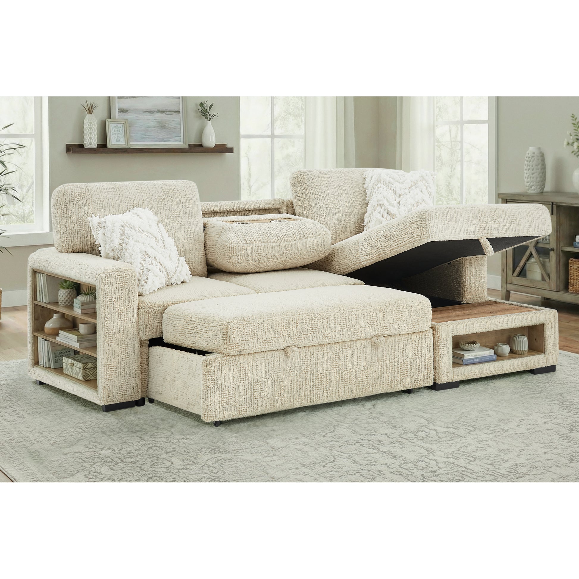 U0222-IVORY-SOFA BED-RSC