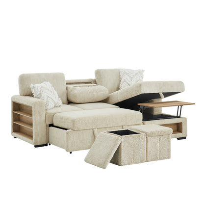U0222-IVORY-SOFA BED-WB