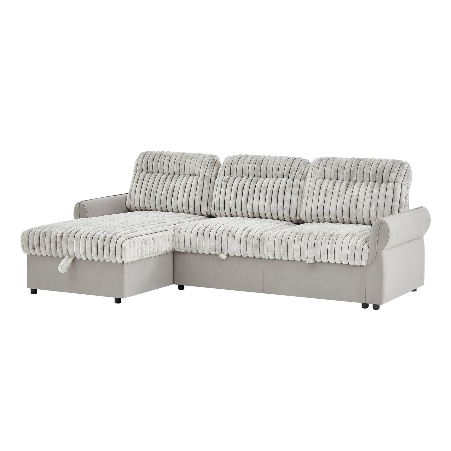 U0301-LT GREY NICKEL-SOFA BED 3
