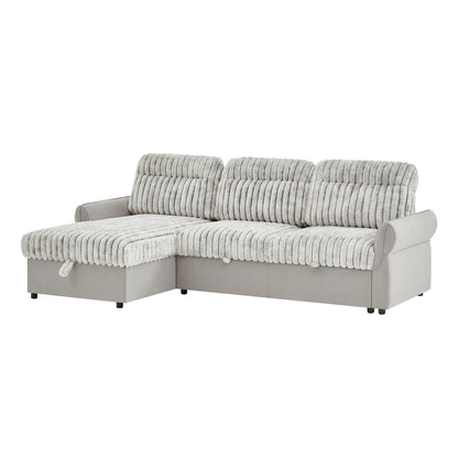 U0301-LT GREY NICKEL-SOFA BED 3