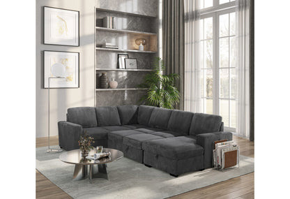 U2660-Grey-Sectional-RSC-Pull-Out-Open
