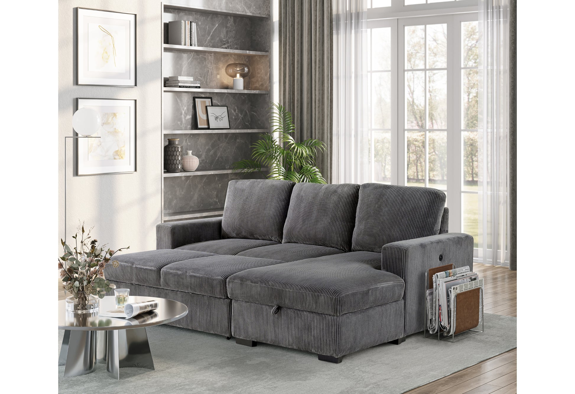 U2660 Grey L-Shape RSC open