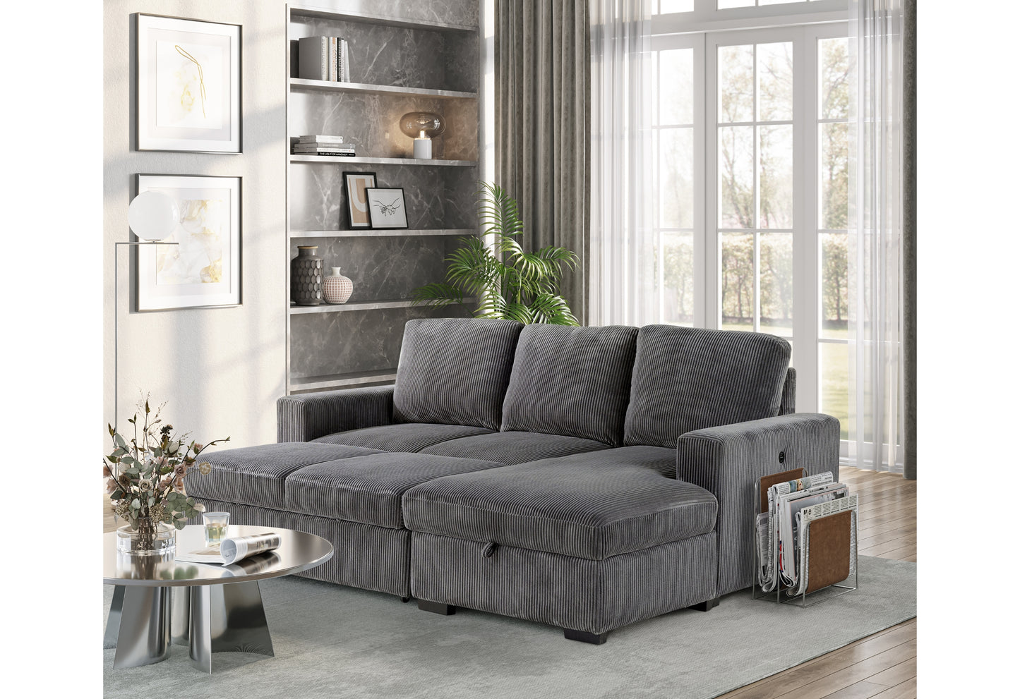 U2660 Grey L-Shape RSC open