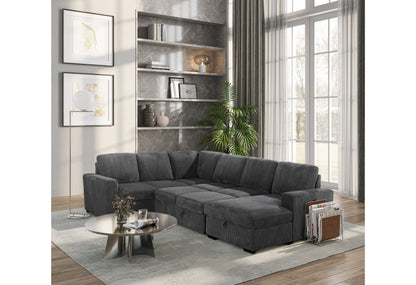 U2660 Grey Sectional RSC Pull Out Open