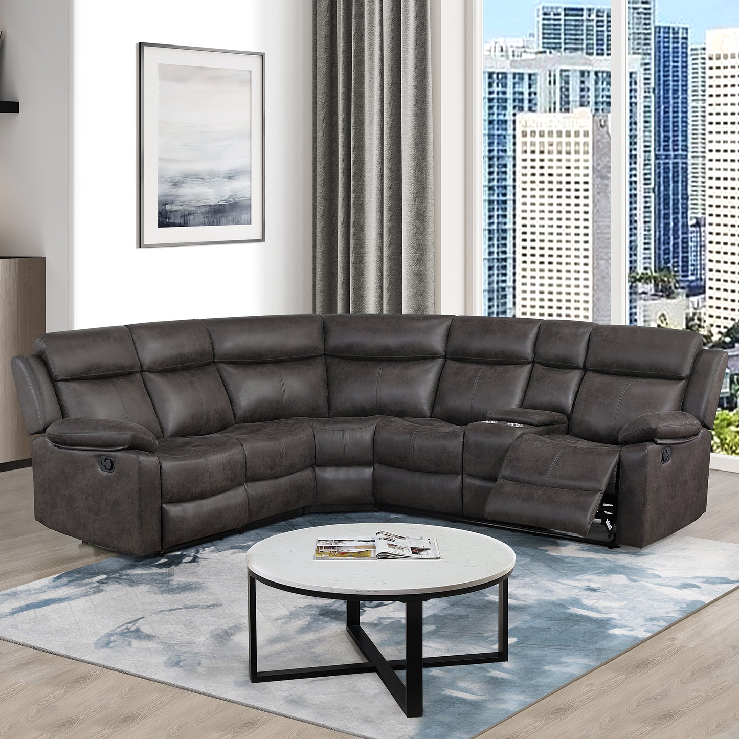 U6026-BADLANDS CHARCOAL-SECTIONAL RSC