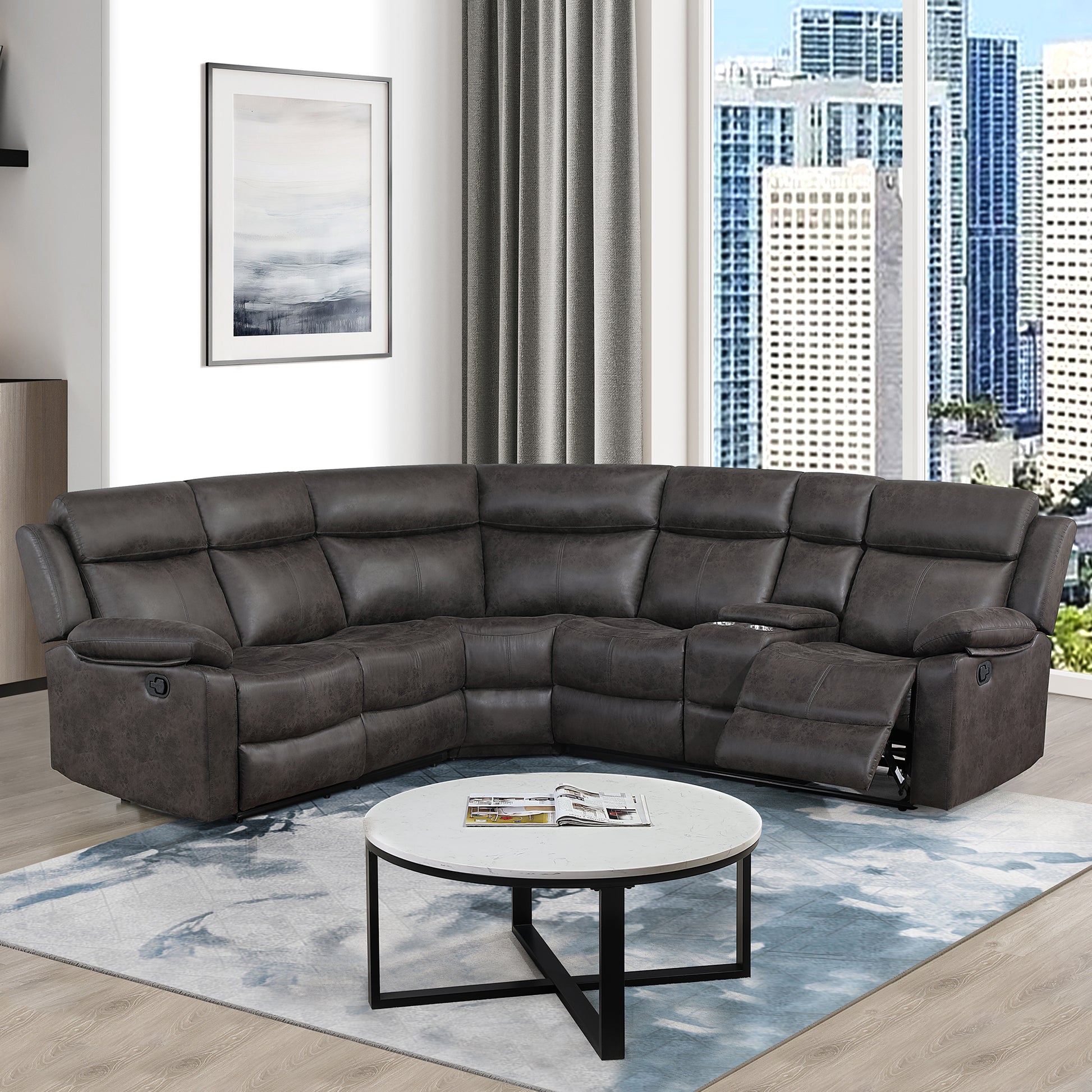 U6026-BADLANDS CHARCOAL-SECTIONAL RSC
