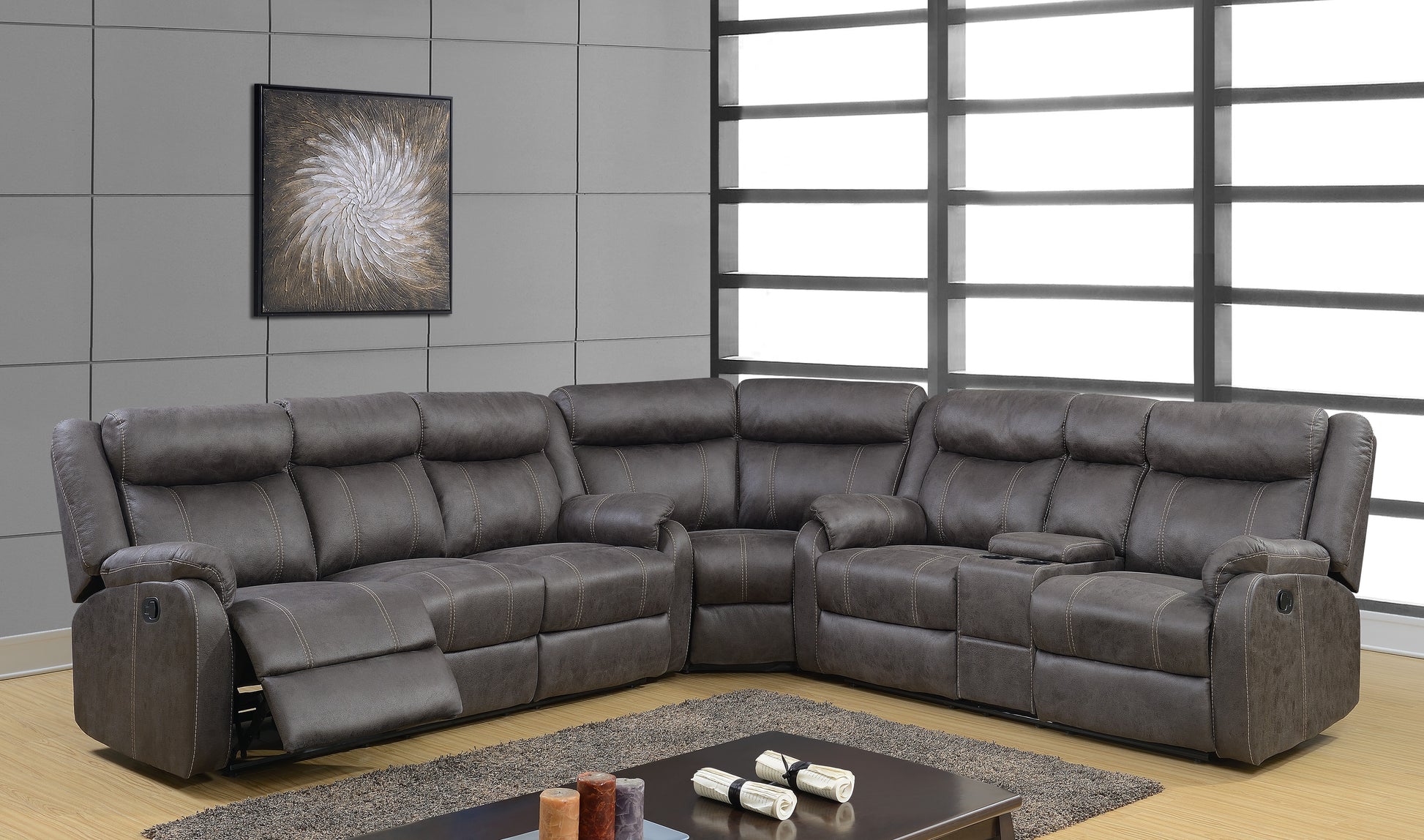 U7303-SL8172-3 (GREY) SECTIONAL