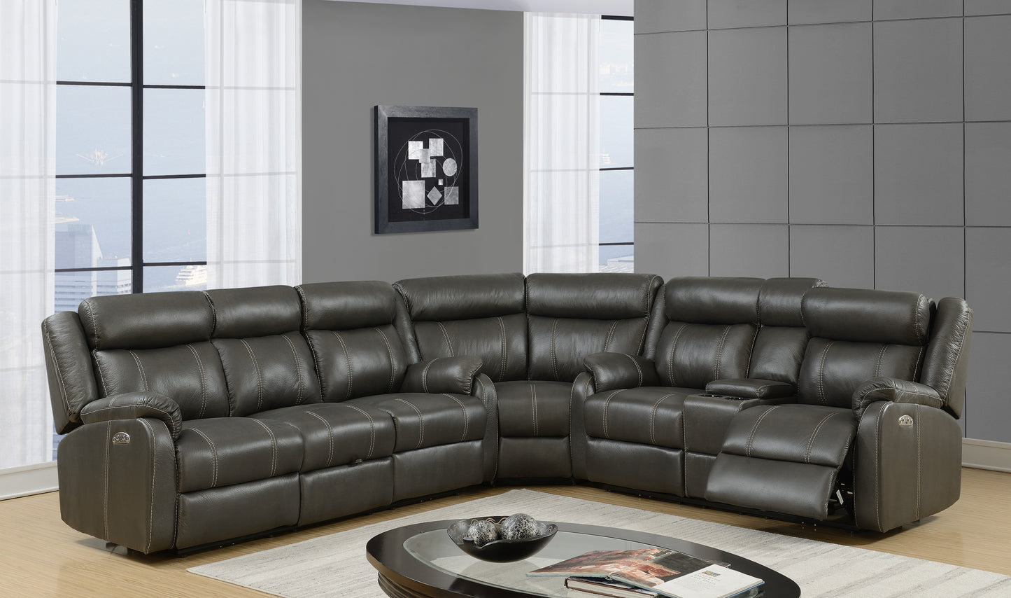 U7303CN-GIN RUMMY CHARCOAL-SECTIONAL - RSC