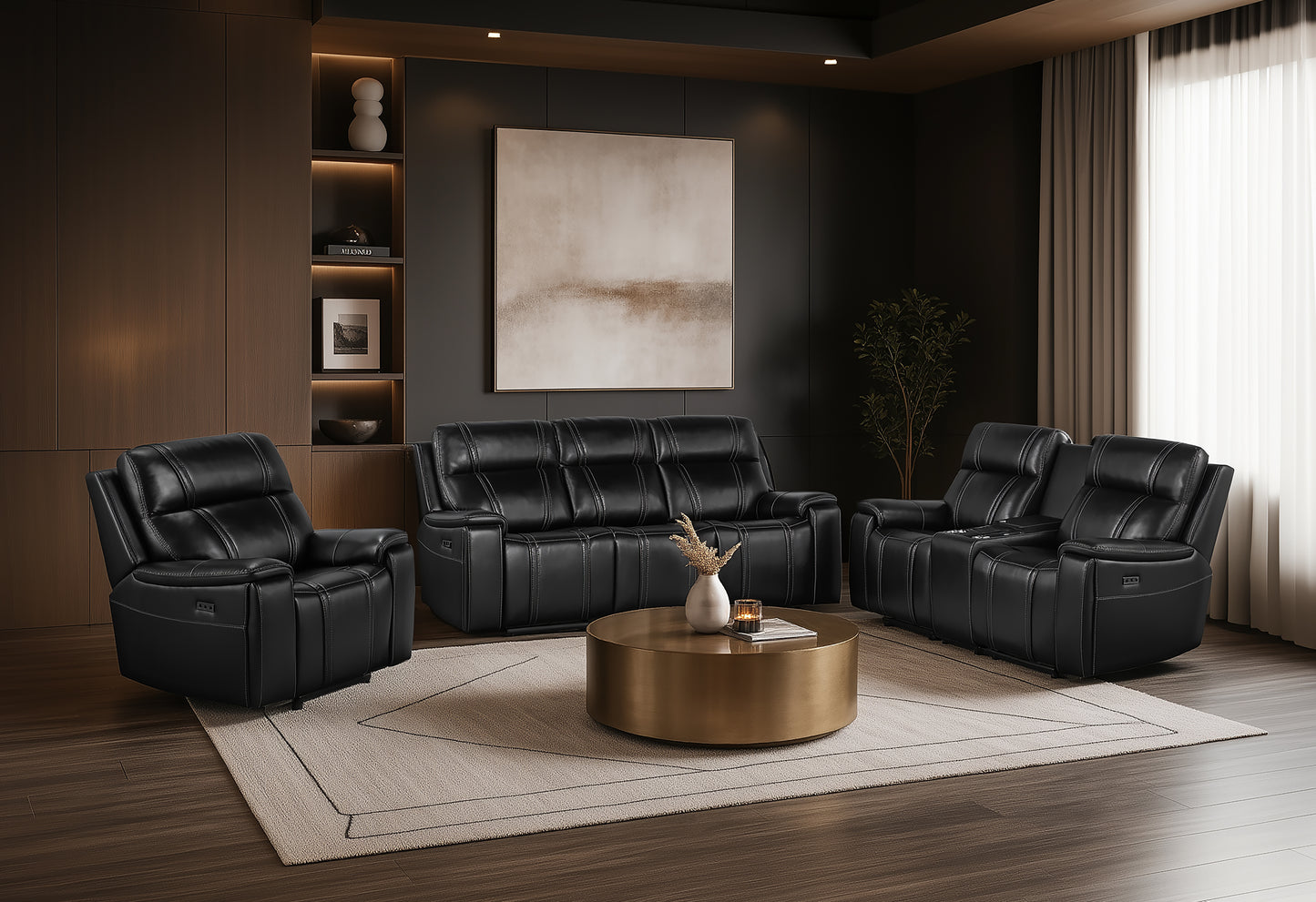 U8880-BLACK LEATHER-3PC RSC 1