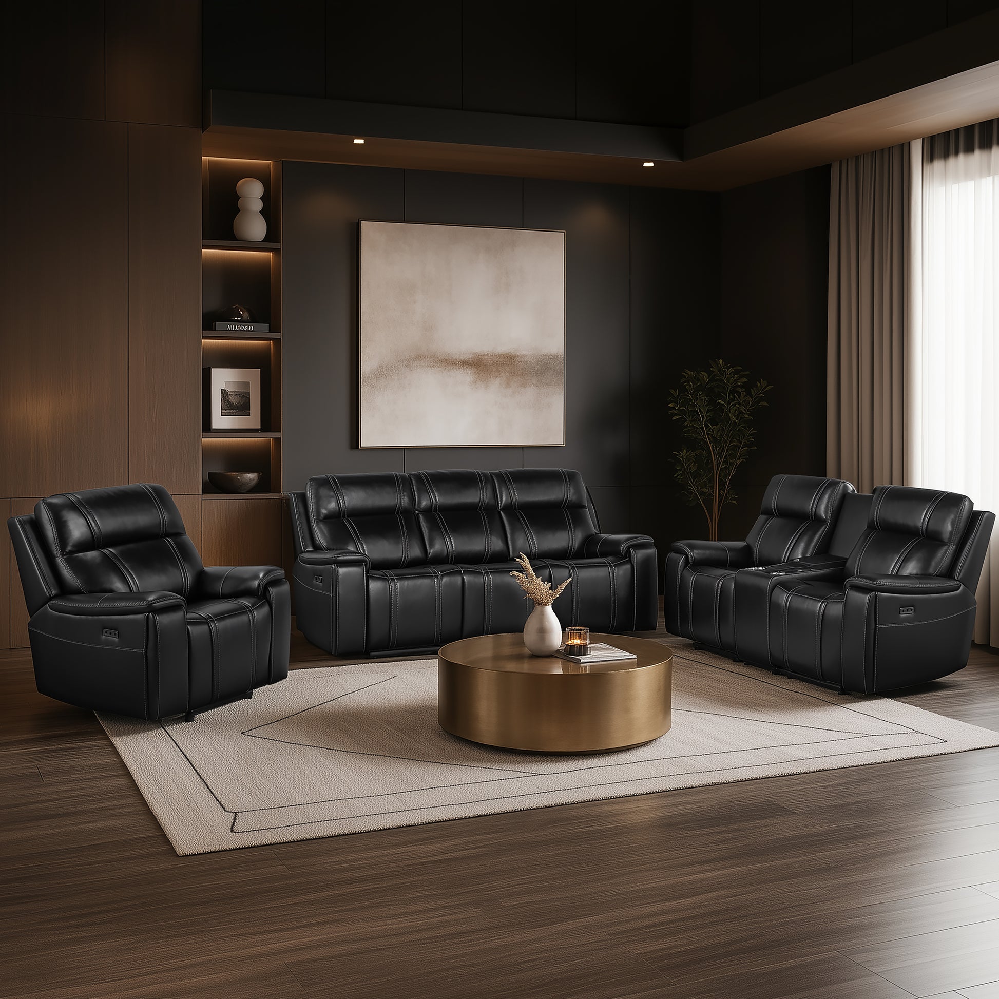 U8880-BLACK LEATHER-3PC RSC 2