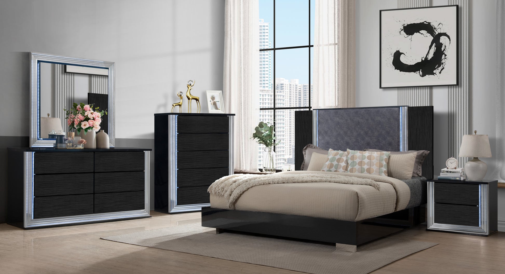 YLIME-WAVY BLACK-KBG-1