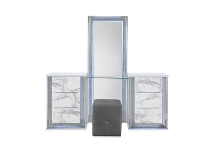 YLIME-WHITE MARBLE-VANITY SET