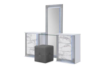YLIME-WHITE MARBLE-VANITY SET (2)