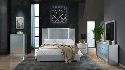 Ylime Bedroom Smooth Silver
