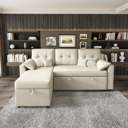 Reversible Sectional Sofa Bed with Storage