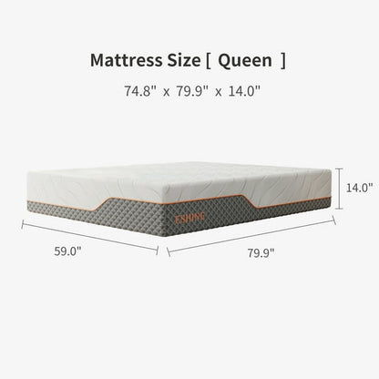 Queen Hybrid Mattress With Adjustable Bed Frame