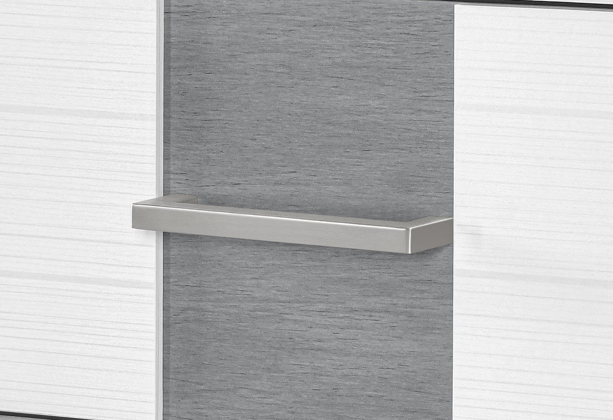 Global Furniture USA Optimus White/Grey Queen Bed, Dresser, Mirror & Nightstand