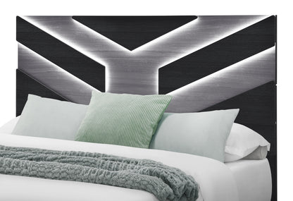 Global Furniture USA Optimus Black/Grey Full Bed, Dresser, Mirror & Nightstand